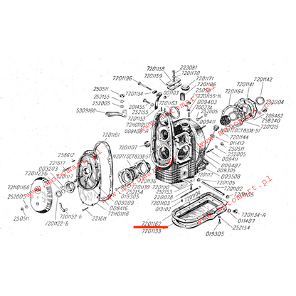 Ural K750 M72 pan gasket cork washer