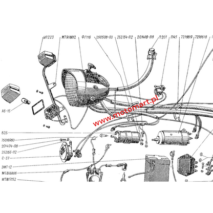 Kluczyk stacyjka lampa Dnaepr, K-750, Ural, M-72 stacyjka zapłon Klucz