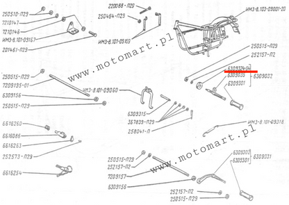 URAL SWINGARM BUMPER RUBBER SWINGARM FRAME for footrest rubber bumper