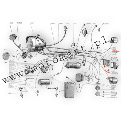 Guma podkładka Dnaepr MT K750 Ural M72 żółwak GUMOWA lampy stopu kabluk