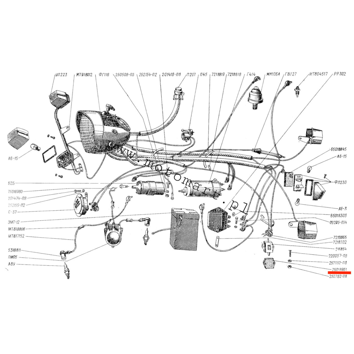 Rubber of the stop sensor Dnieper K750 Ural automatic stop stop washer