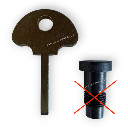 KEY for tank compartment flap SCREW with nut M72 K750 Ural Dnepr